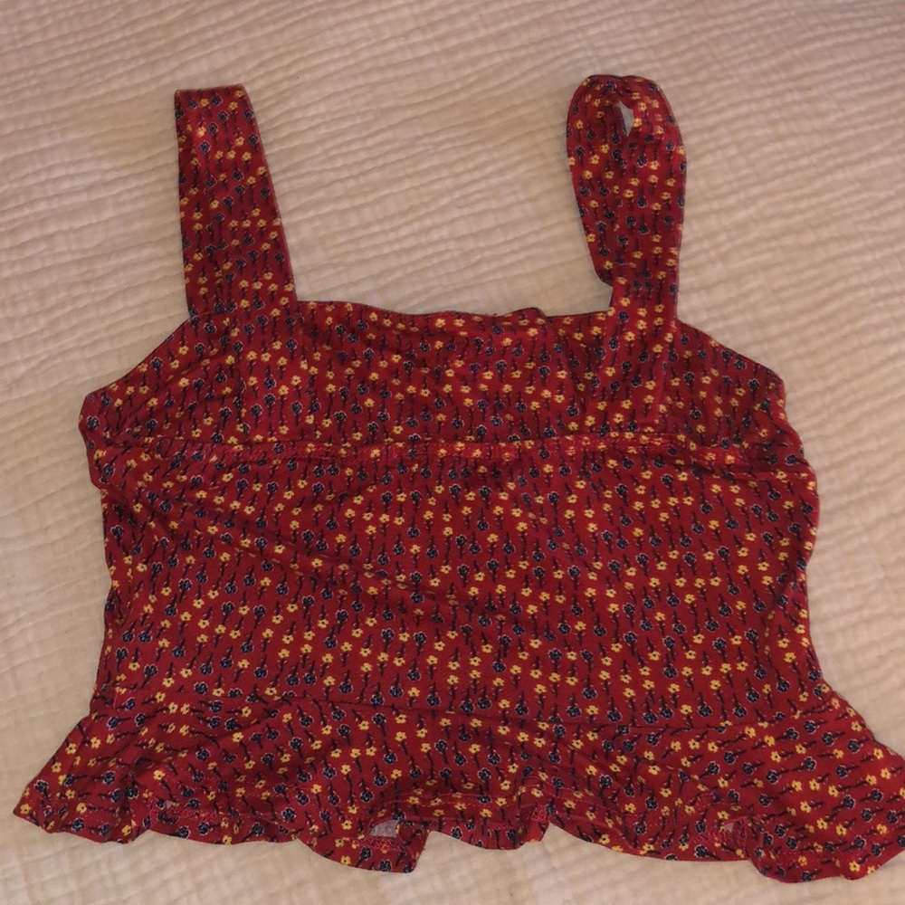 Red Cropped Tank - Picture 2 of 3